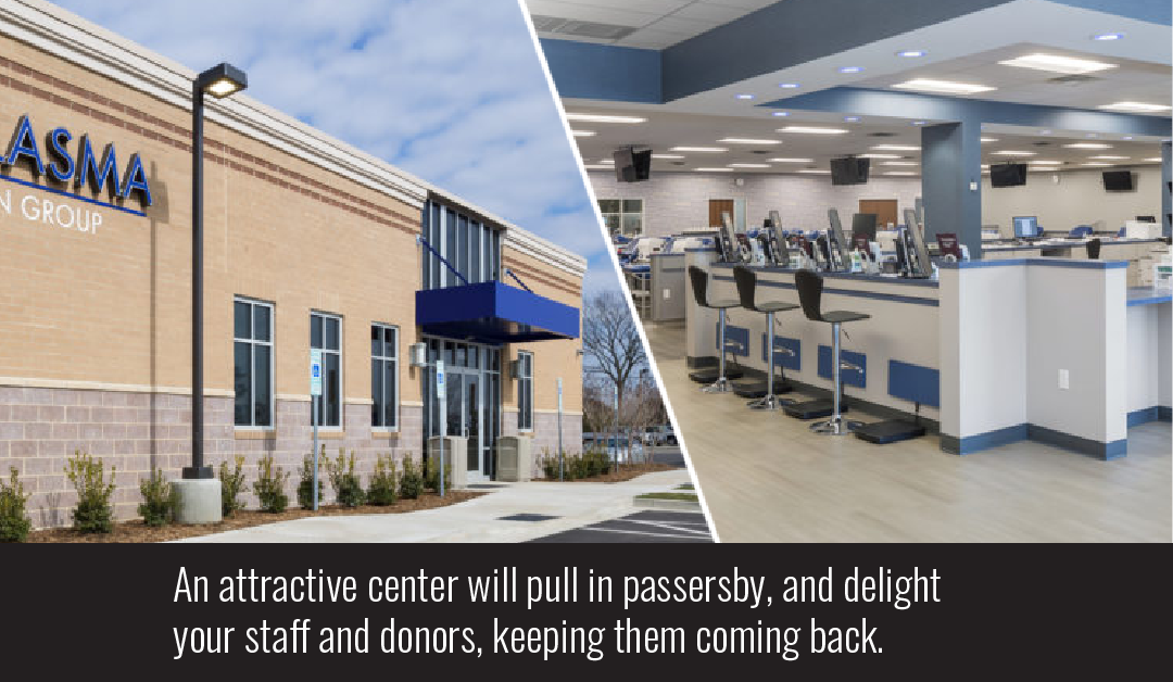 An attractive center will pull in passersby, and delight your staff and donors, keeping them coming back.